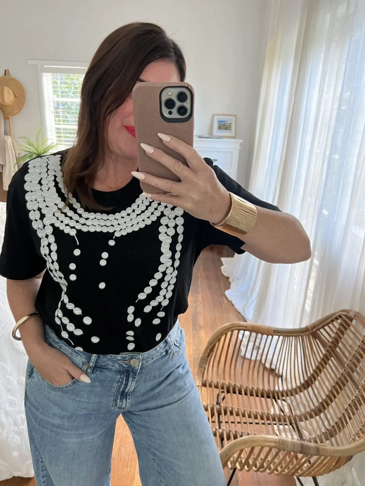 Karen Walker Broken Pearls Tee