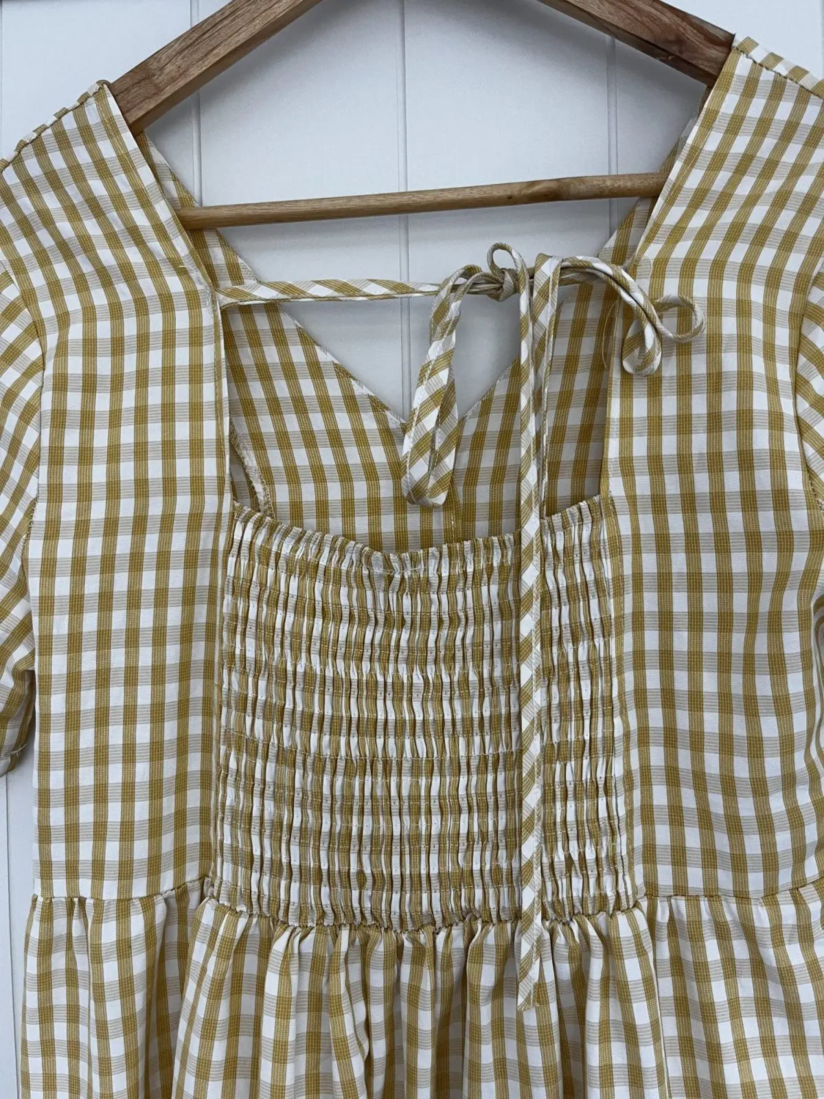 Yellow Gingham Dress