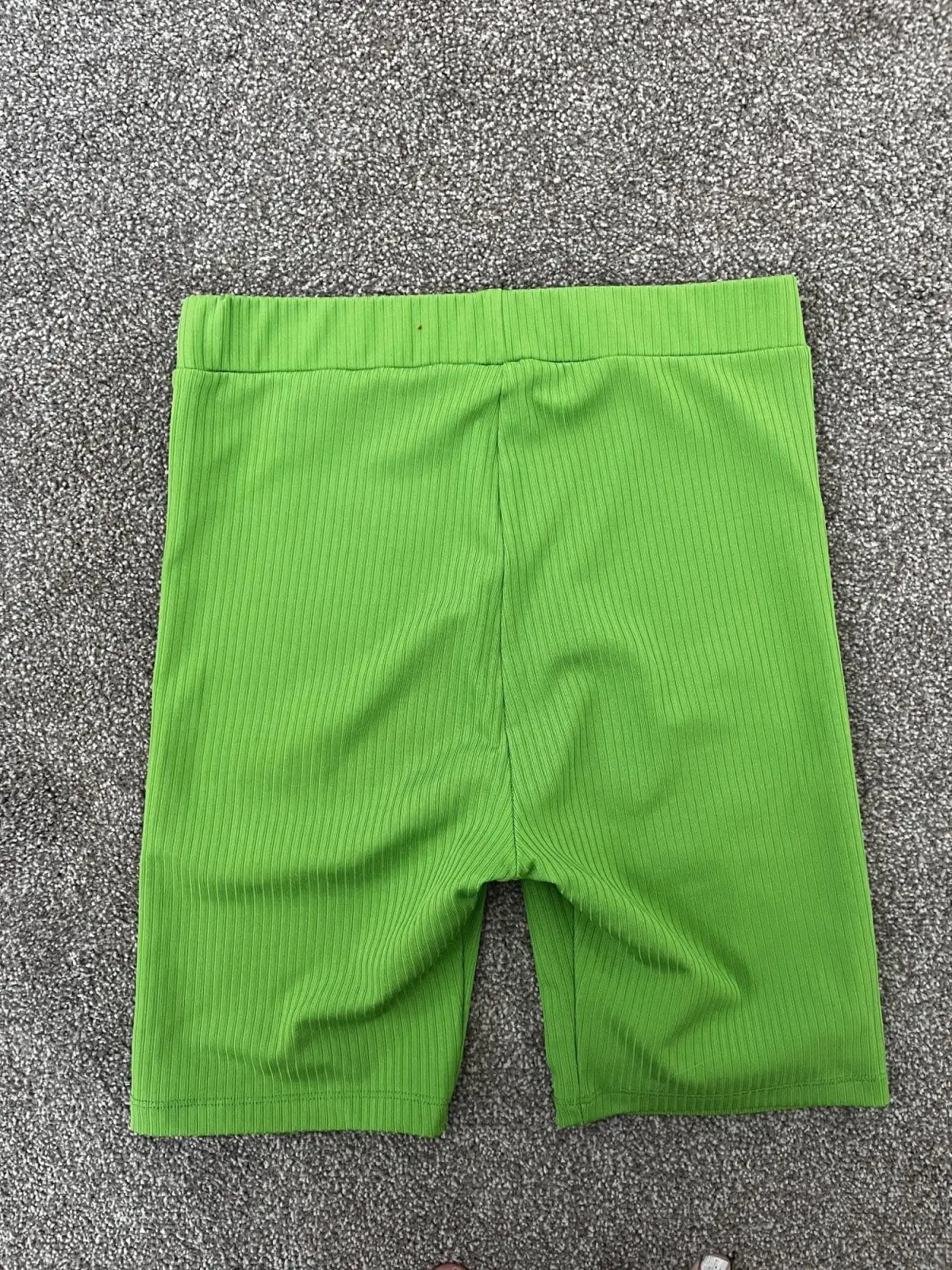 Mango Ribbed Green Bike Short