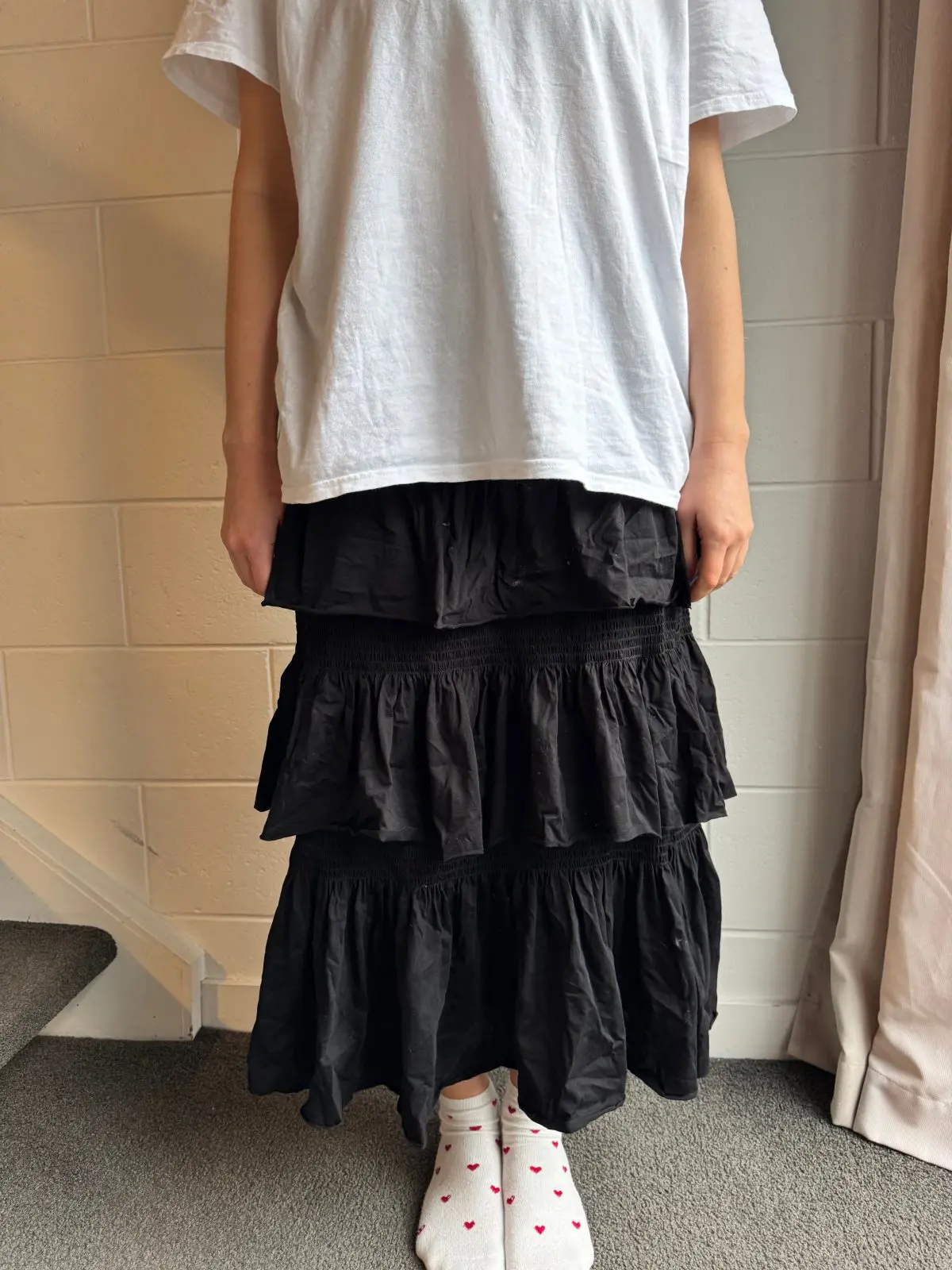 MOOCHI Black Tiered Skirt