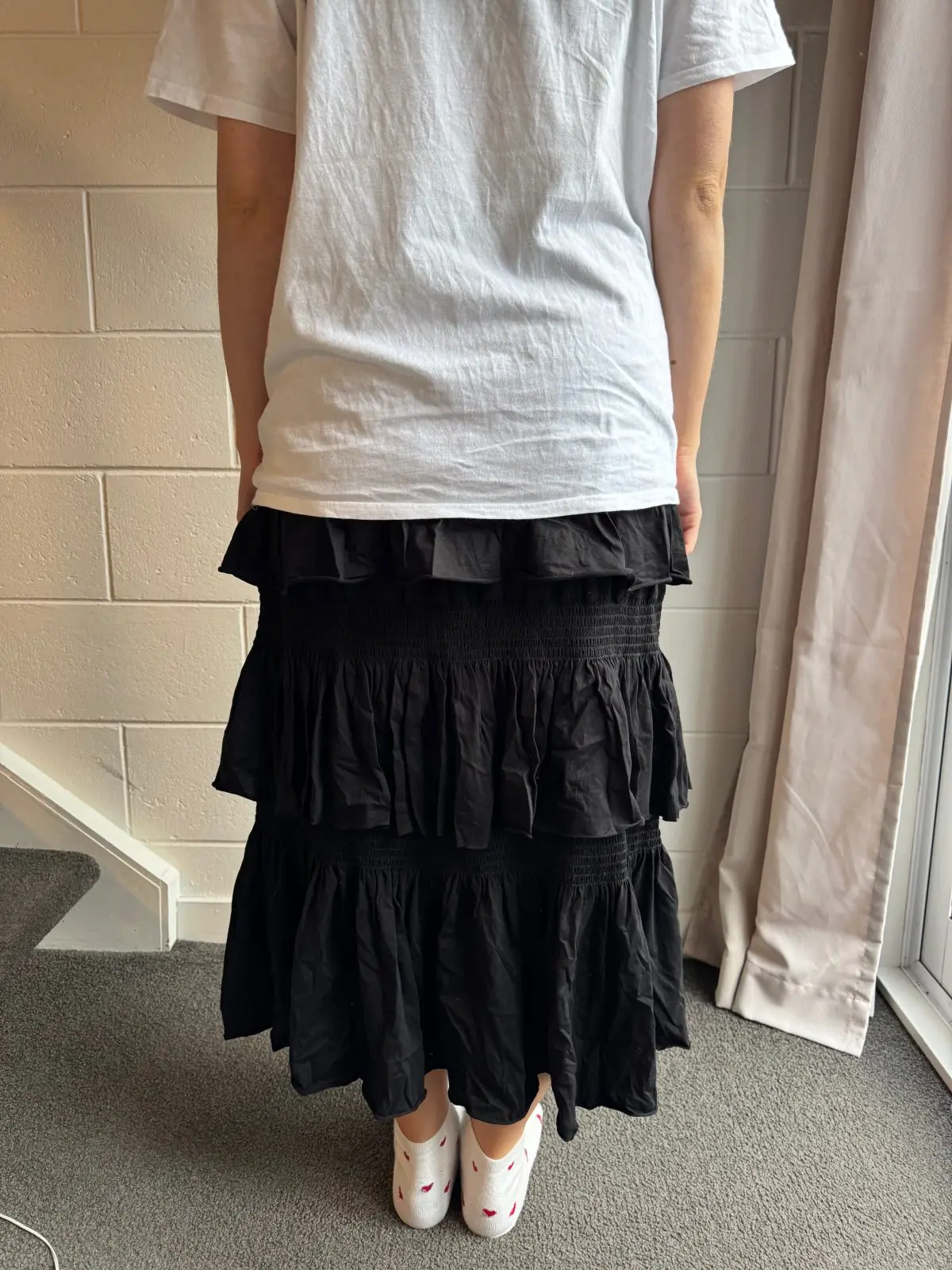 MOOCHI Black Tiered Skirt