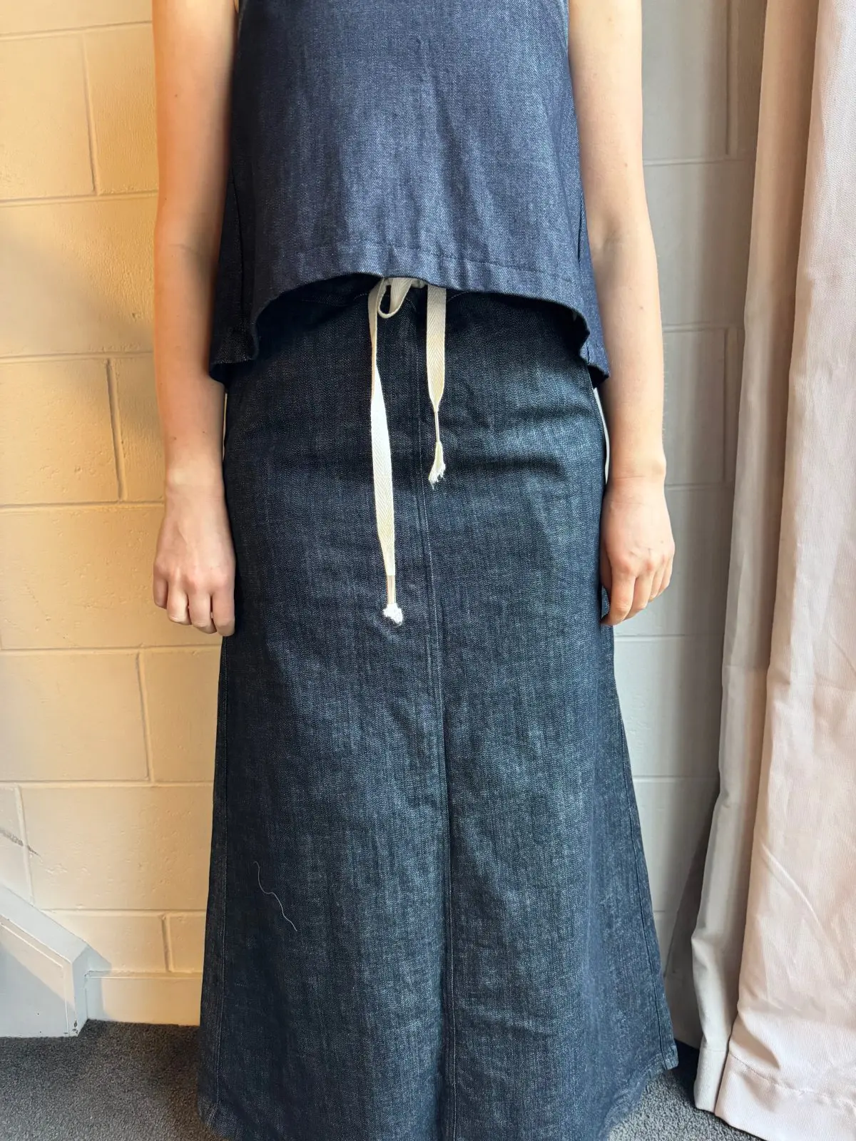 Two-Piece Denim top and skirt