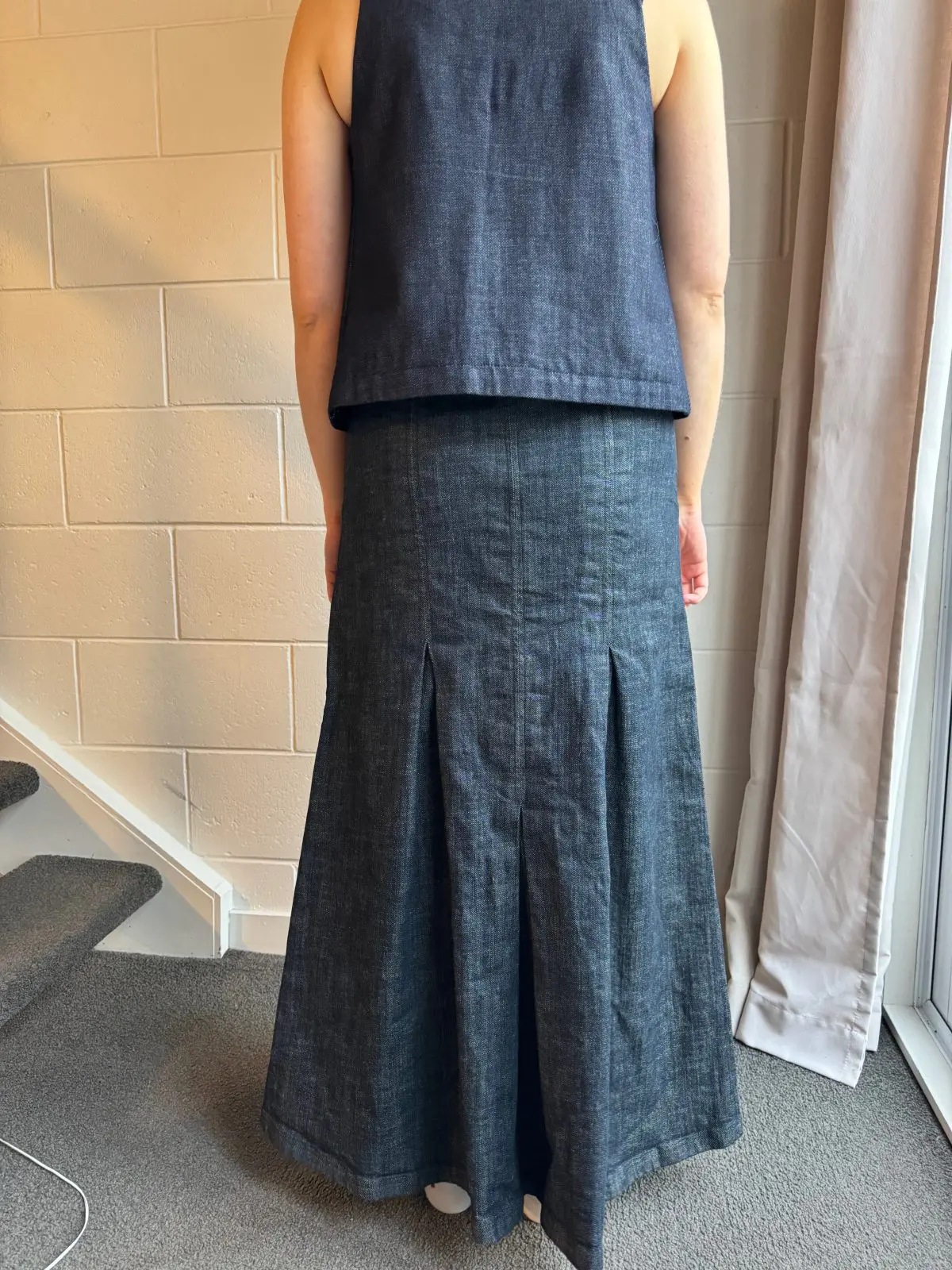 Two-Piece Denim top and skirt