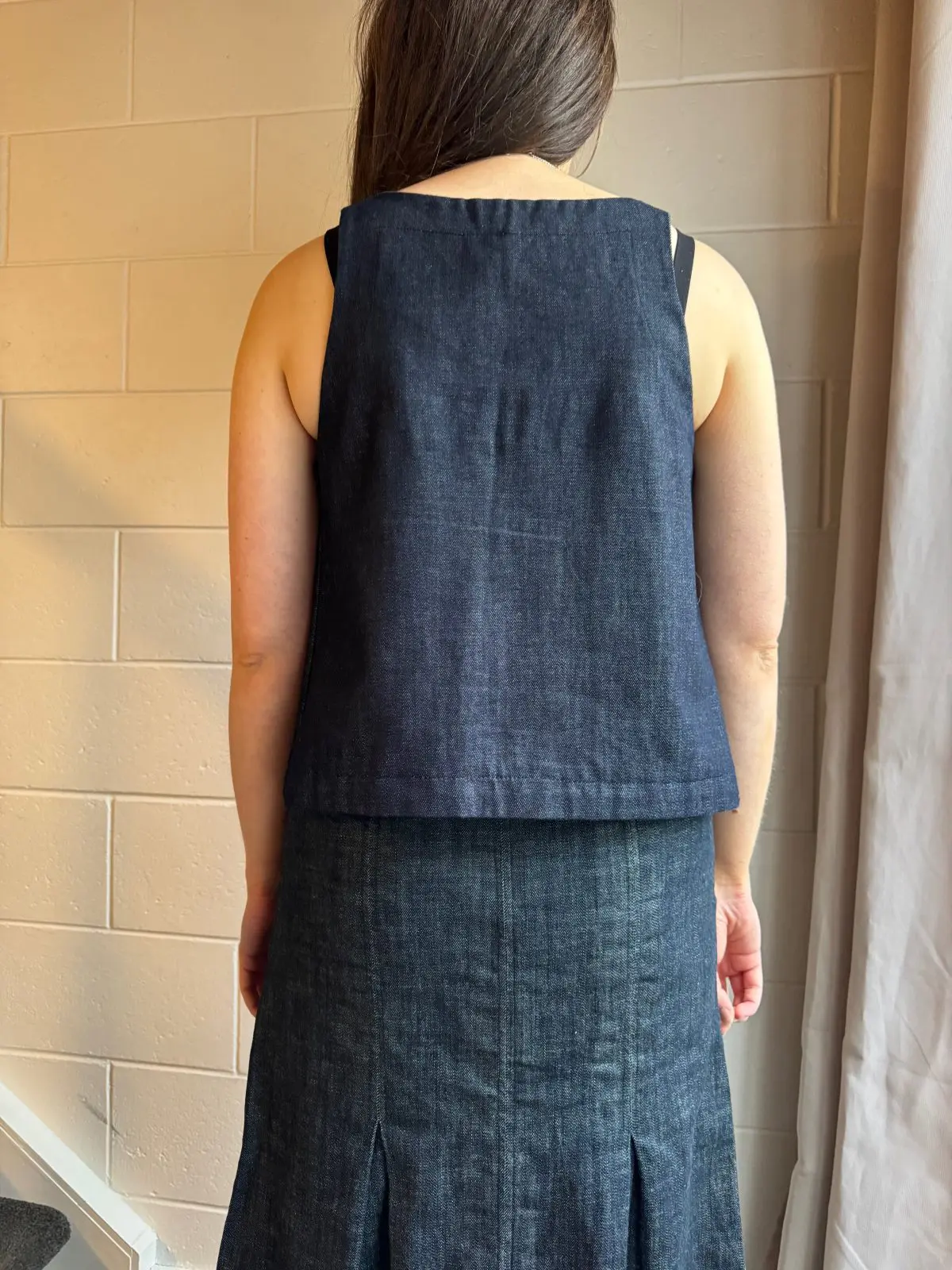 Two-Piece Denim top and skirt