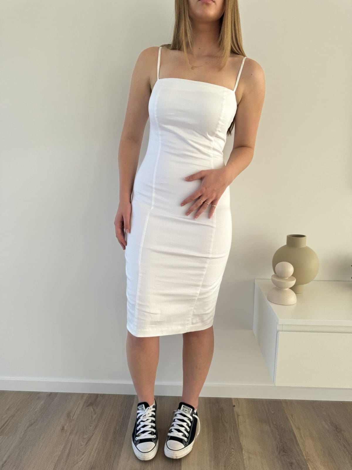 WHITE tight party dress