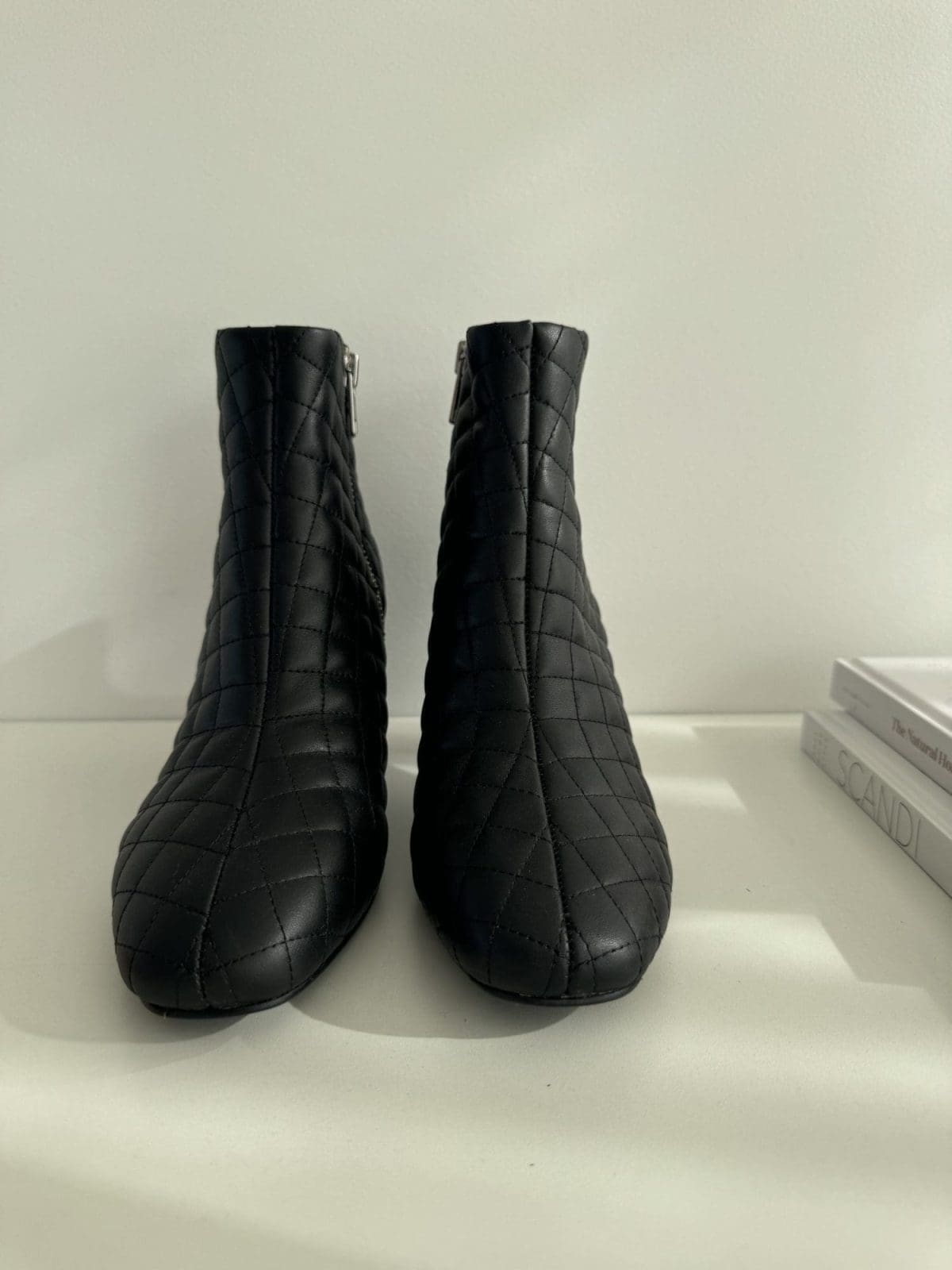 SOLSANA Black Heeled Boots