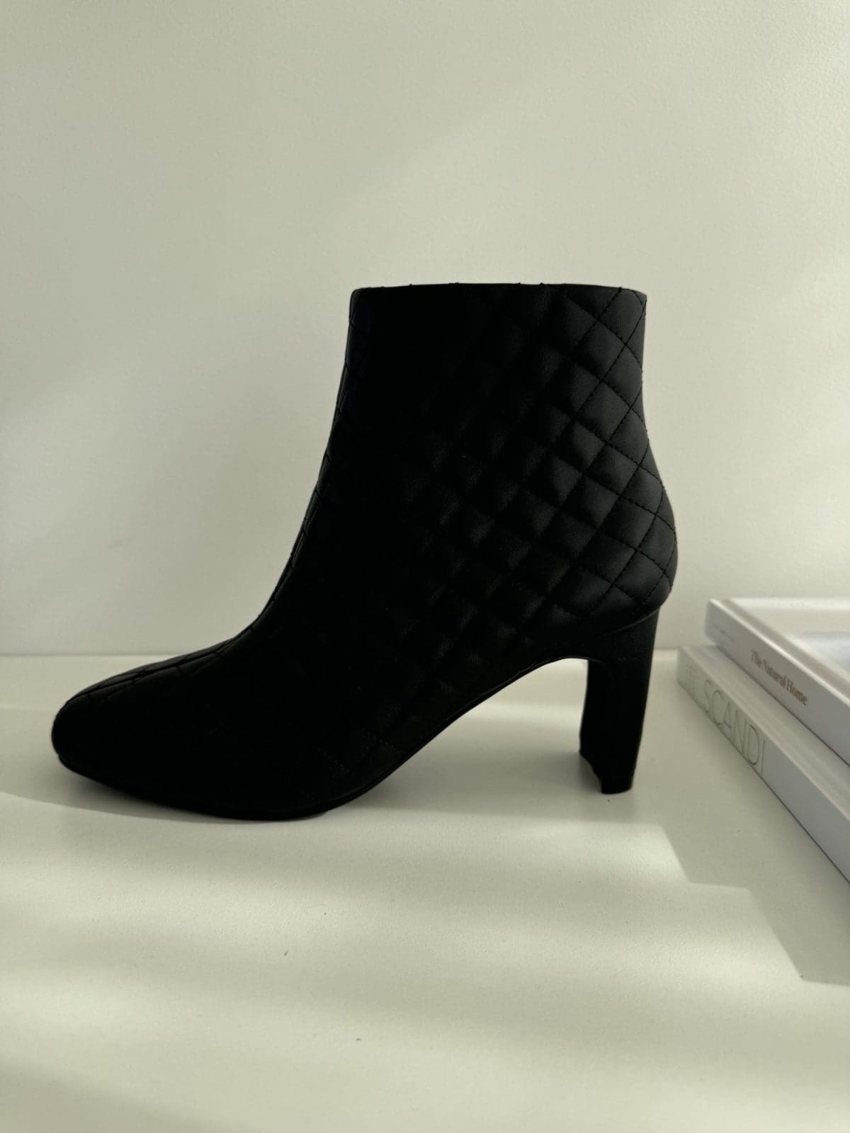 SOLSANA Black Heeled Boots