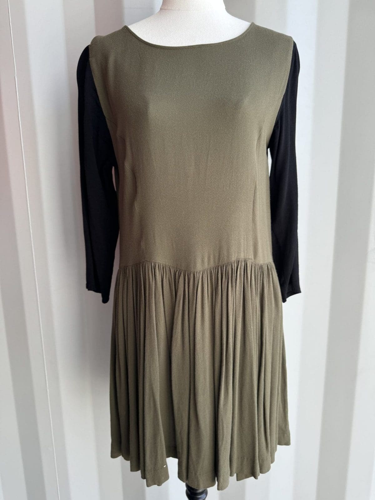 SALASAI Green and Black Long sleeve Dress