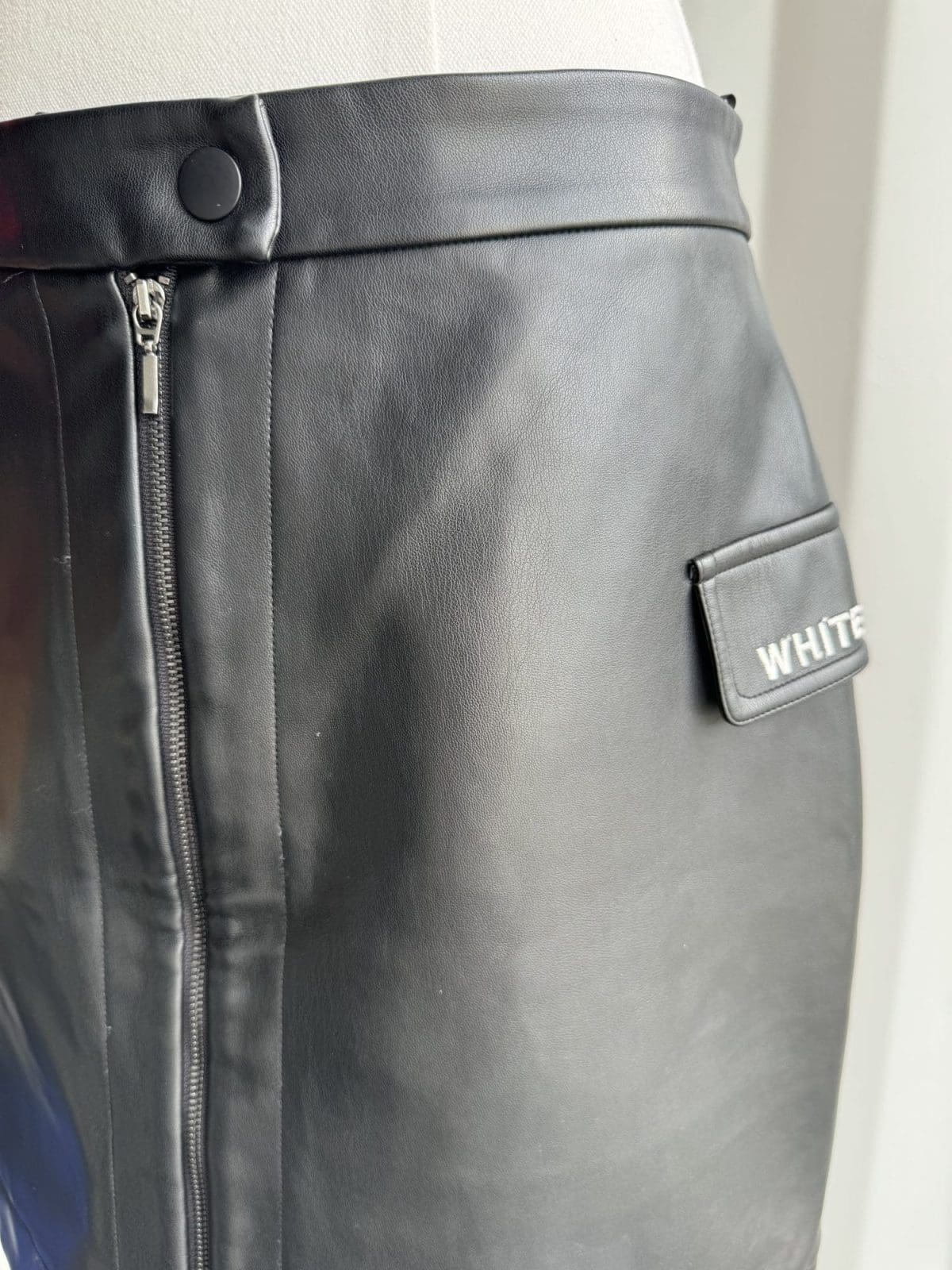 WHITE FOX Boutique Black Leather Skirt