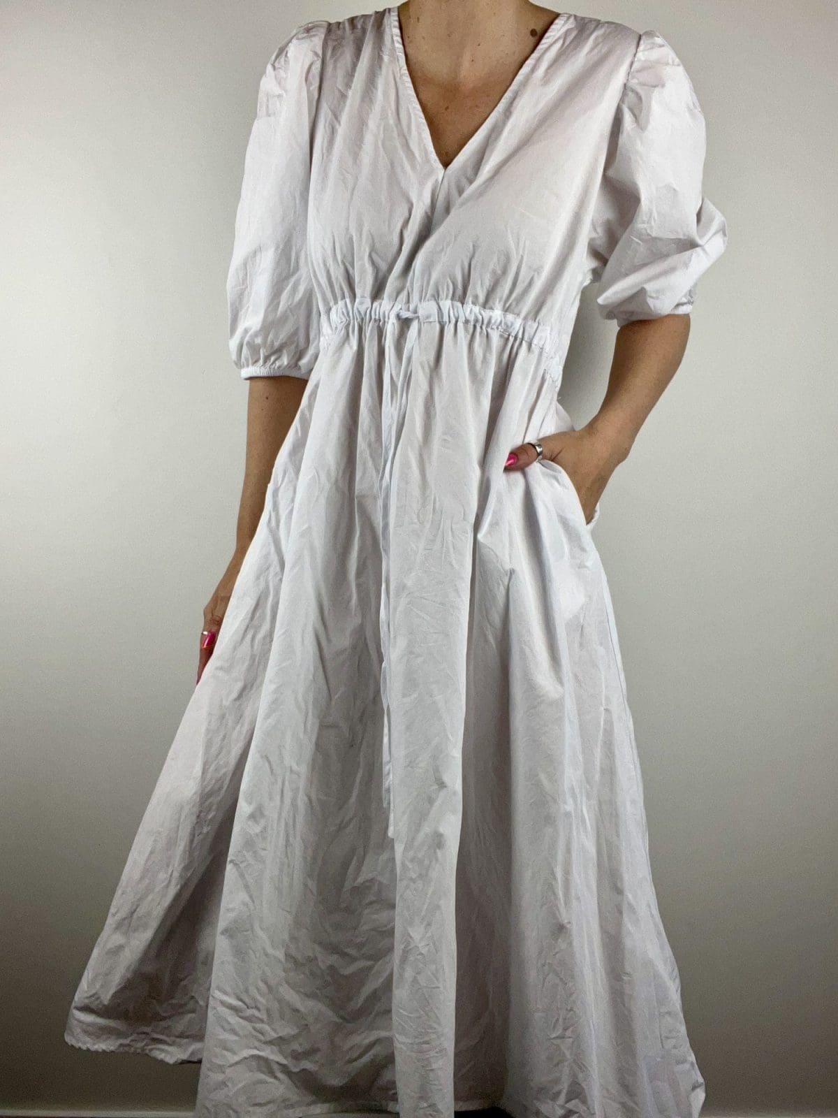 Fate & Becker White Cotton Dress