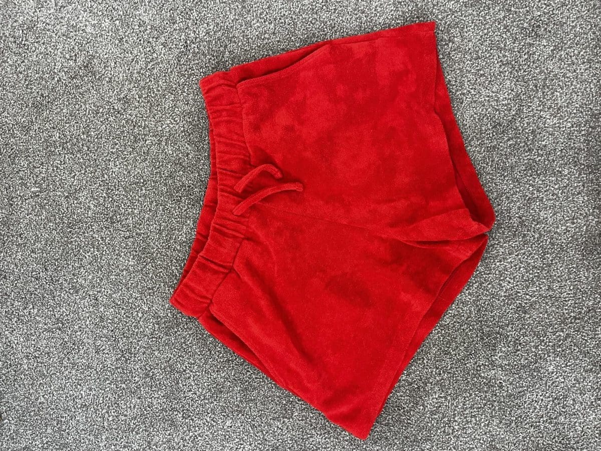 Red Terry Towelling Shorts