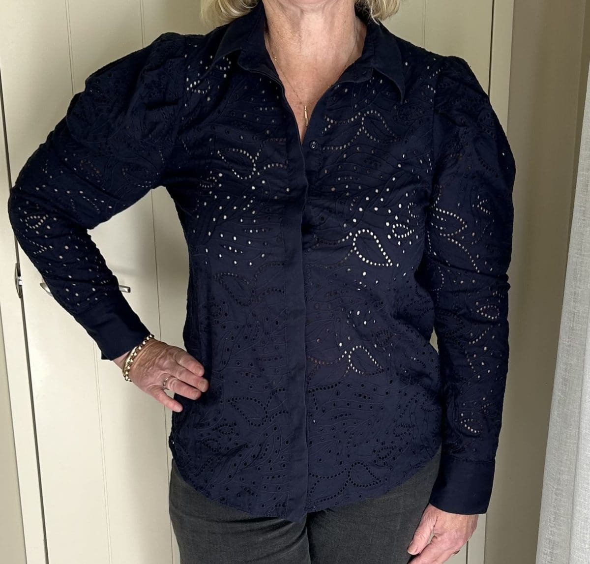 Navy Witchery Embossed Shirt