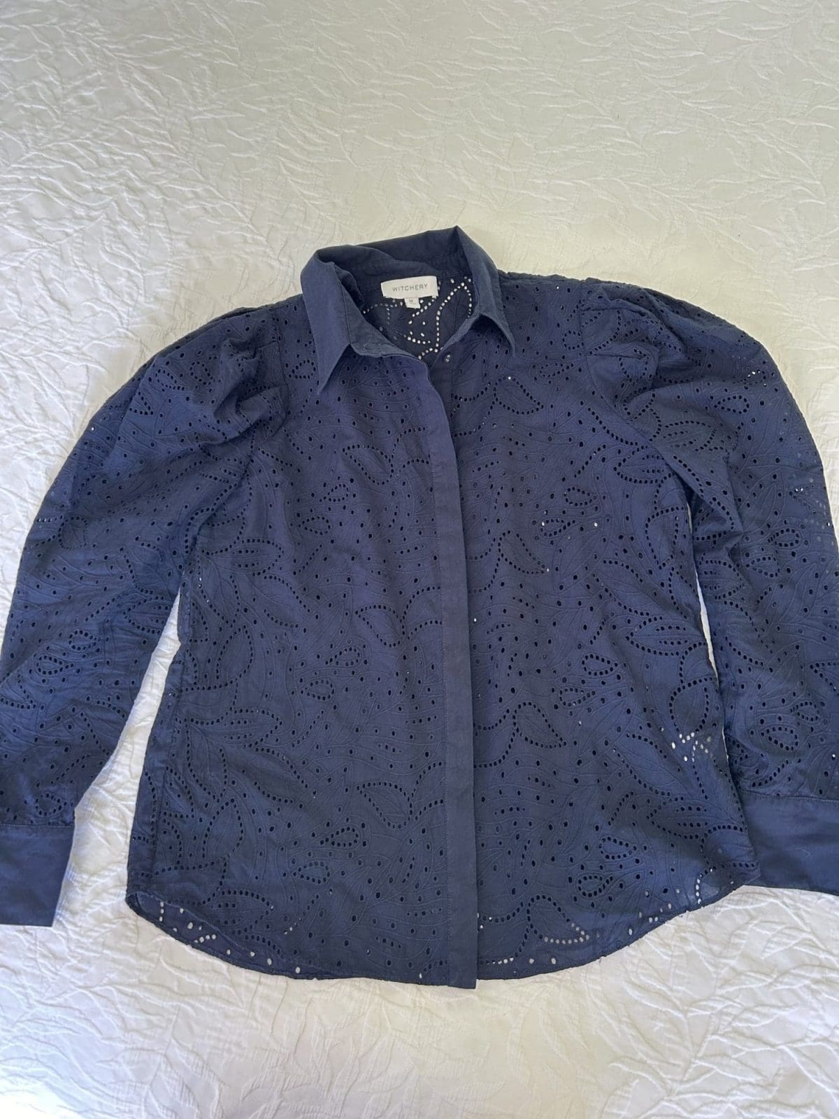 Navy Witchery Embossed Shirt