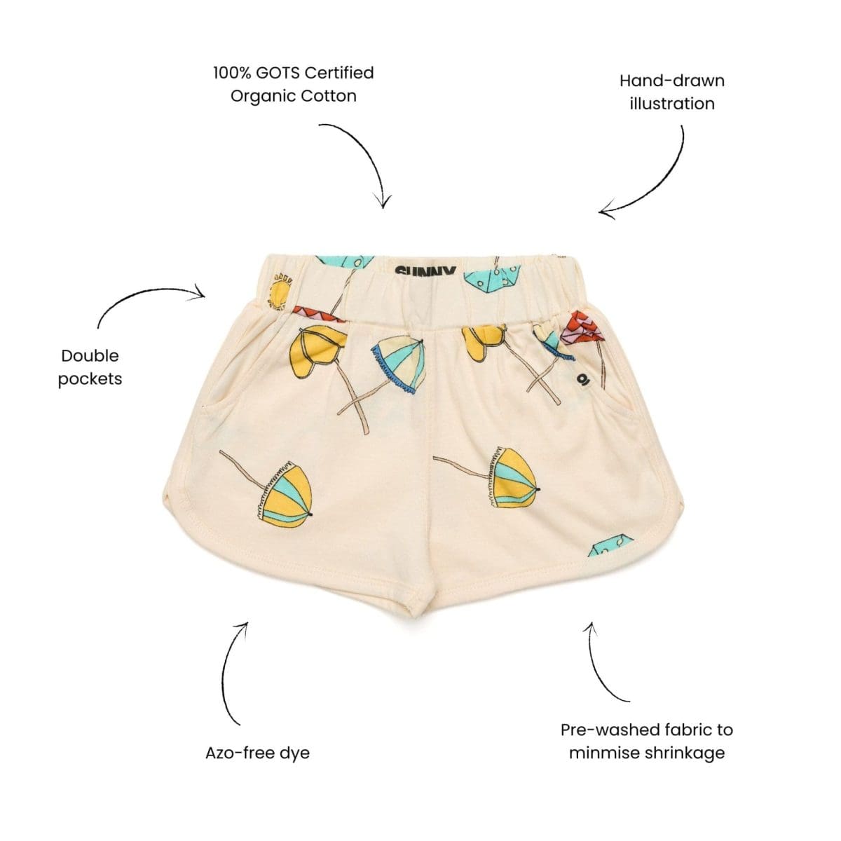 Shady days organic shorts