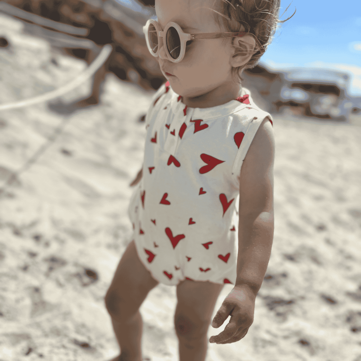 I got your heart organic romper