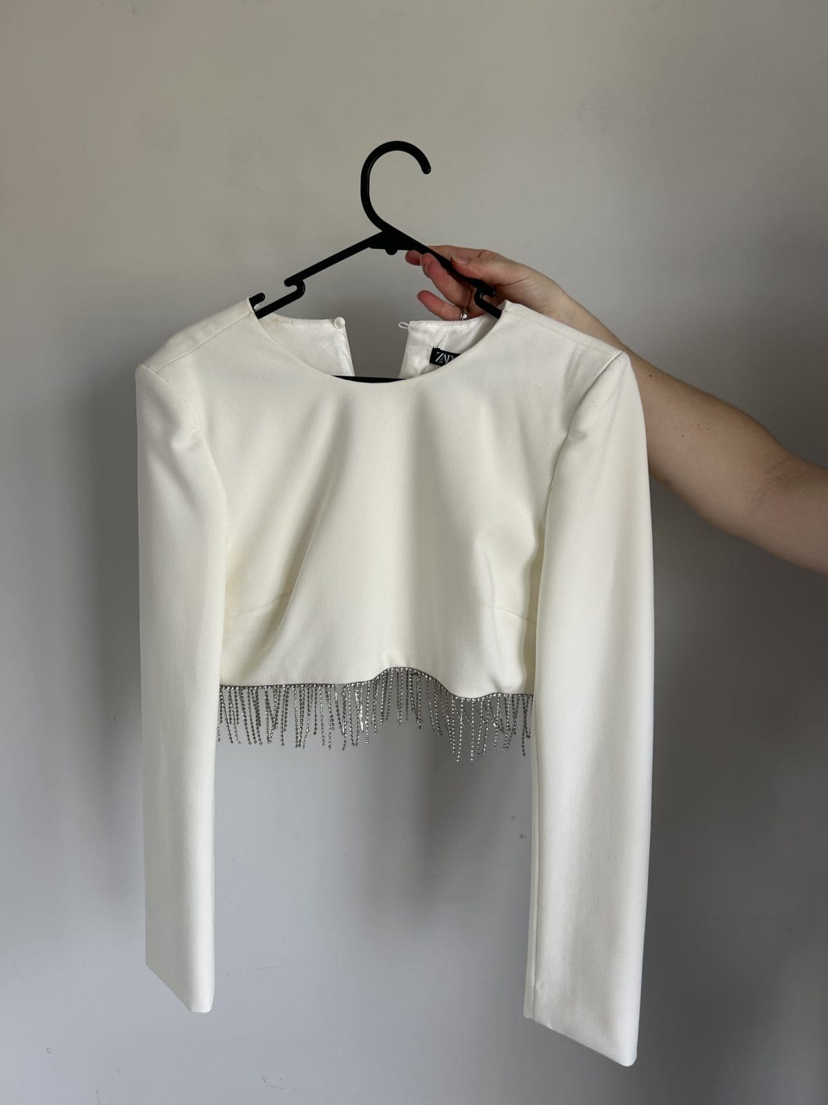 Zara white cropped top