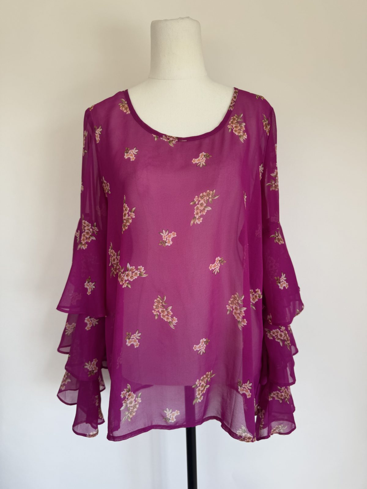 AUGUSTINE Purple Floral Long sleeve top