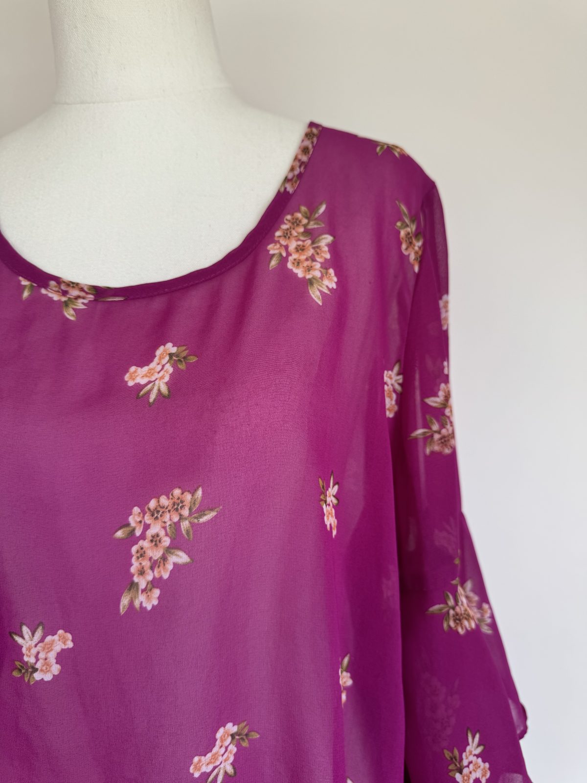 AUGUSTINE Purple Floral Long sleeve top