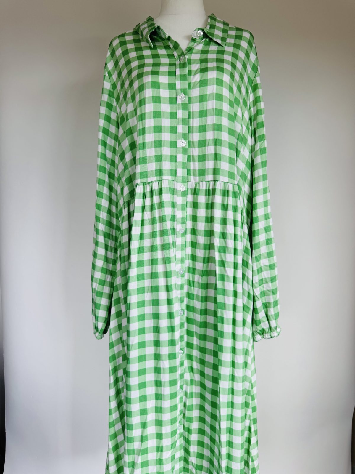 Betty Basics Bellamy Shirt Dress - Green Gingham