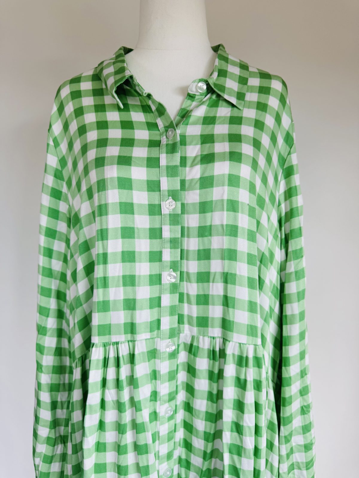 Betty Basics Bellamy Shirt Dress - Green Gingham