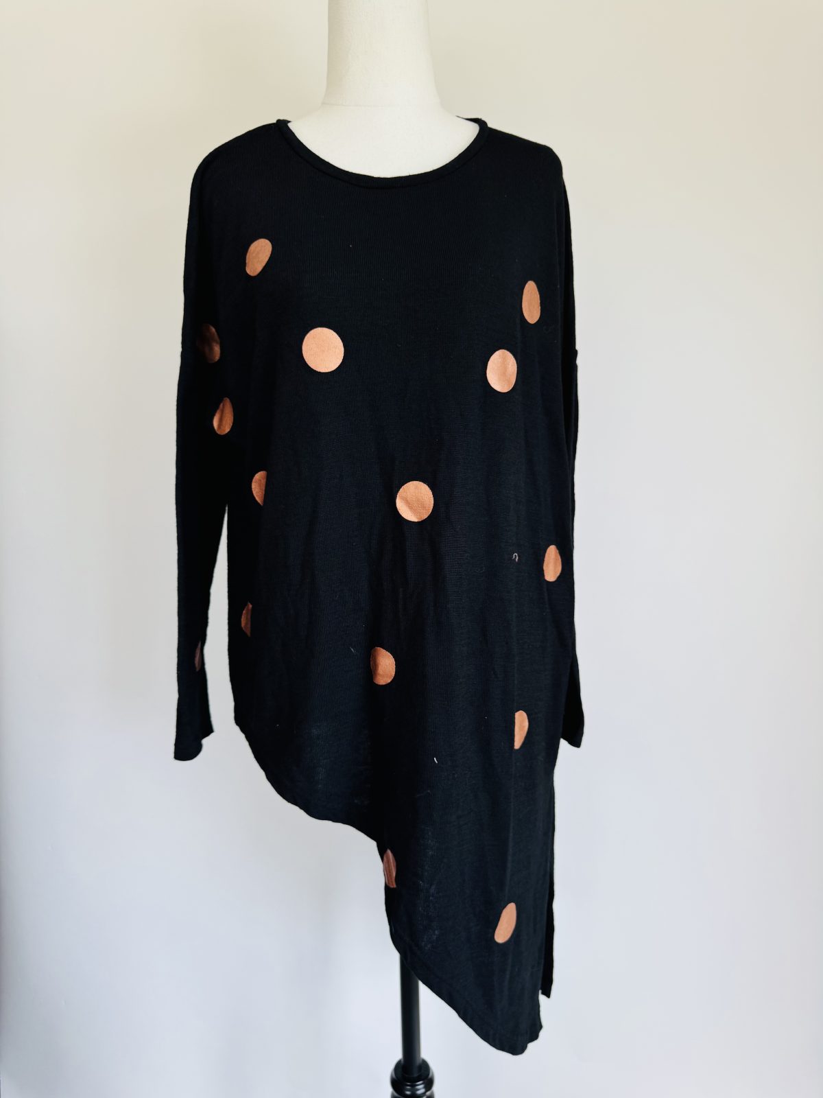 Izabel London Black Polka Dot Jumper